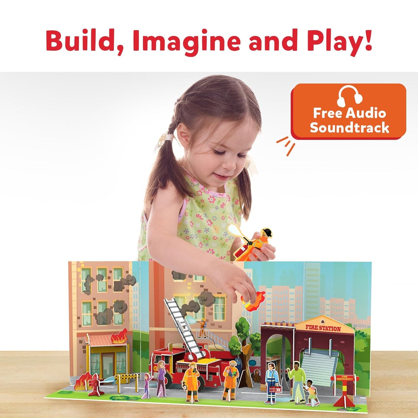 Arjoos | My World-Firefighters To The Rescue | Preschool Learning Toy | Stem Building Playset & Learning Toy | Birthday Gifts for Kids - Age - 3+Years
