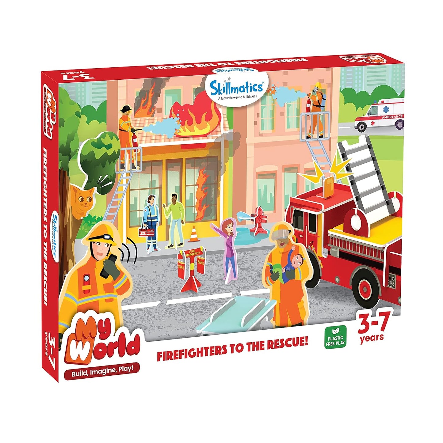 Arjoos | My World-Firefighters To The Rescue | Preschool Learning Toy | Stem Building Playset & Learning Toy | Birthday Gifts for Kids - Age - 3+Years