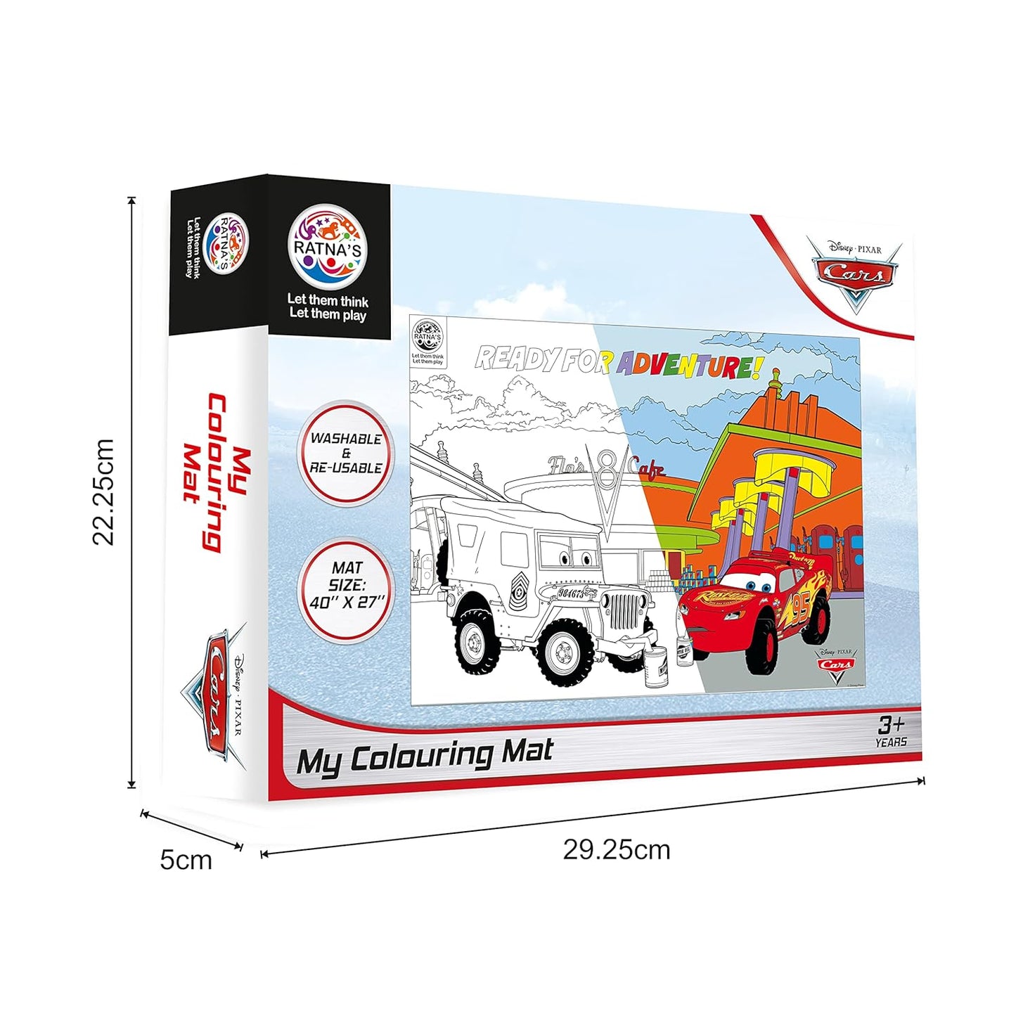 Arjoos | My Colouring Mat Cars | DIY Kit for Kids | Big Size Mat 40 x 27 inches | Birthday Gifts for Kids - Age - 3+Years
