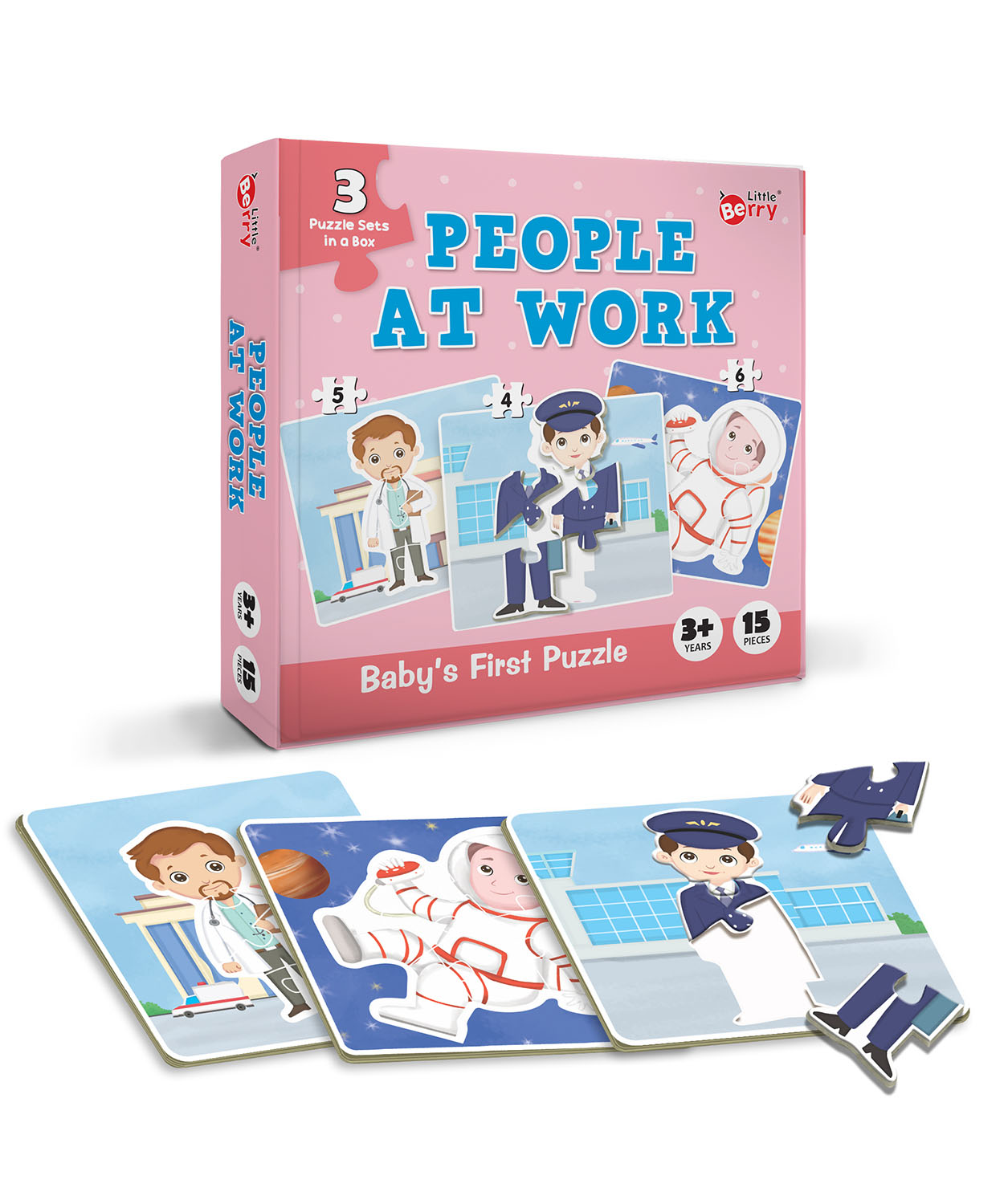 Arjoos | Baby’s First Puzzle Game: Professions People At Work Puzzles | Cardboard Puzzles with 15 Pcs | Early Puzzle Set for Kids - Educational Toys | Birthday gift for kids - ( Ages- 3+)