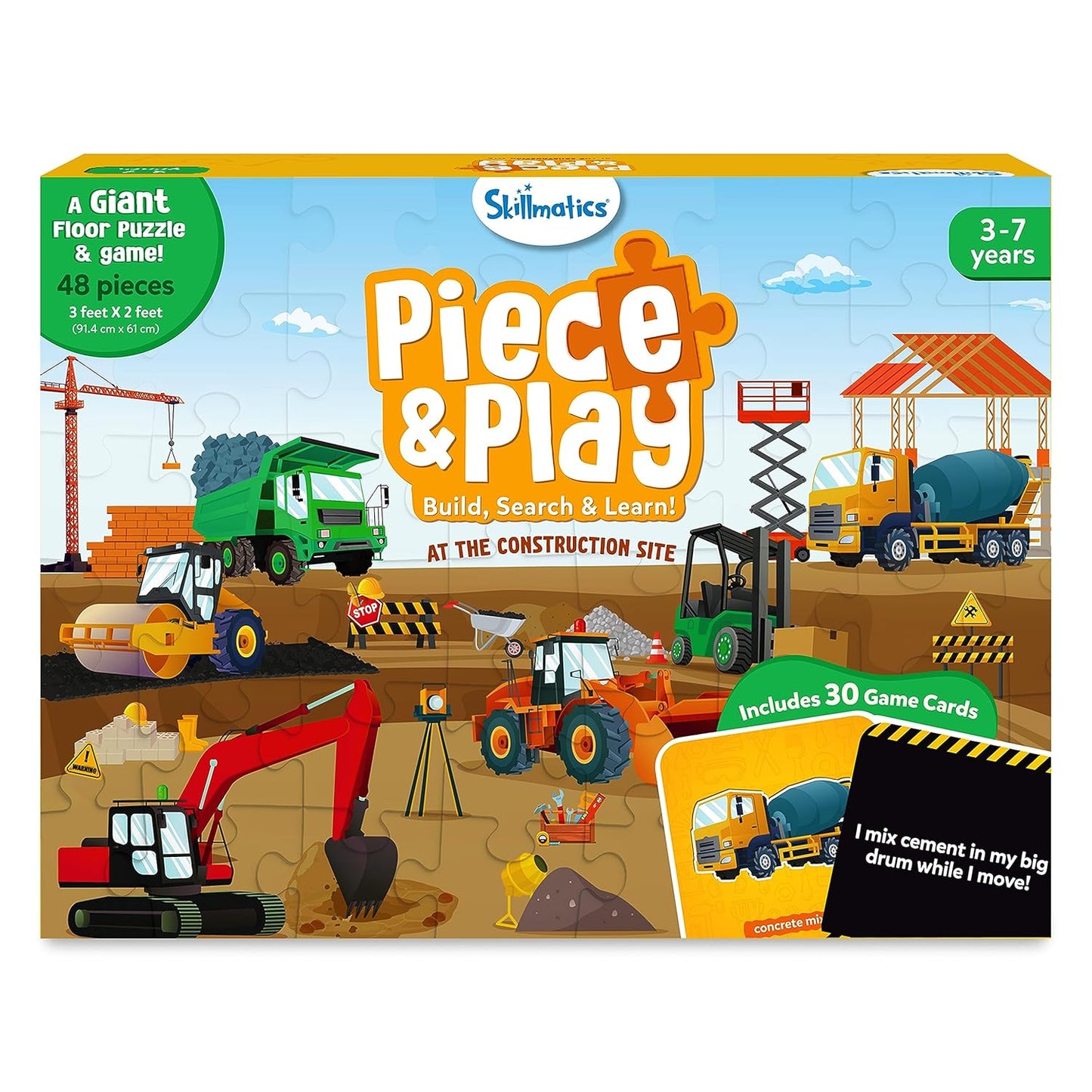 Arjoos | Floor Puzzle & Game - Piece & Play At The Construction Site | Jigsaw & Toddler Puzzles, Educational Toy | Birthday Gifts for Kids - Pack of 1 - ( Age - 3 + )