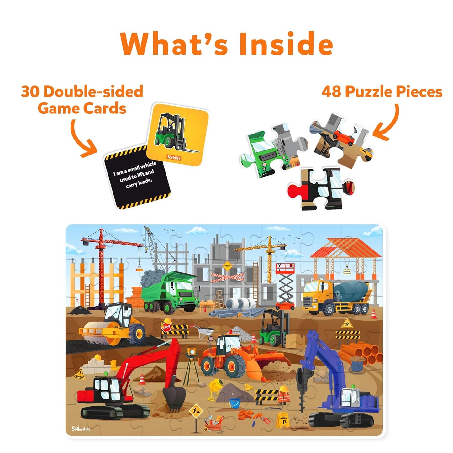 Arjoos | Floor Puzzle & Game - Piece & Play At The Construction Site | Jigsaw & Toddler Puzzles, Educational Toy | Birthday Gifts for Kids - Pack of 1 - ( Age - 3 + )