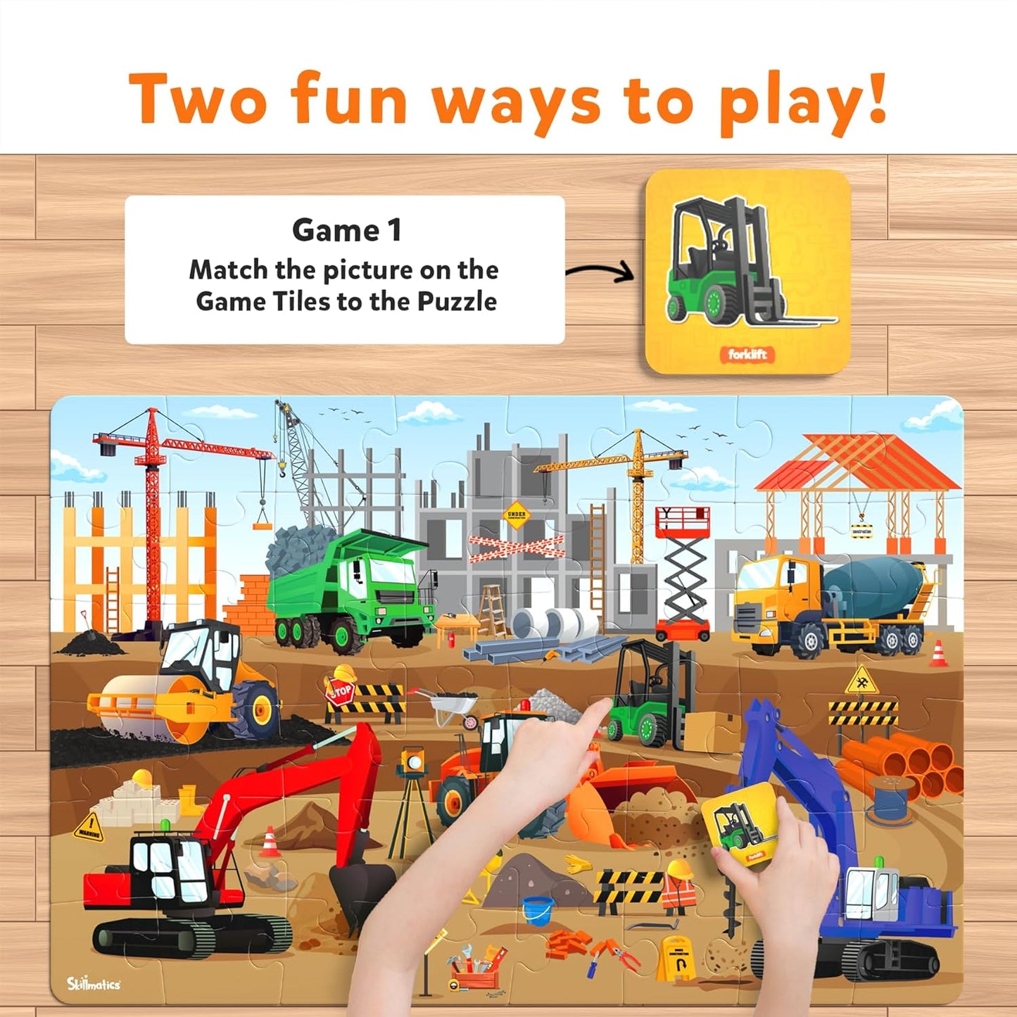 Arjoos | Floor Puzzle & Game - Piece & Play At The Construction Site | Jigsaw & Toddler Puzzles, Educational Toy | Birthday Gifts for Kids - Pack of 1 - ( Age - 3 + )