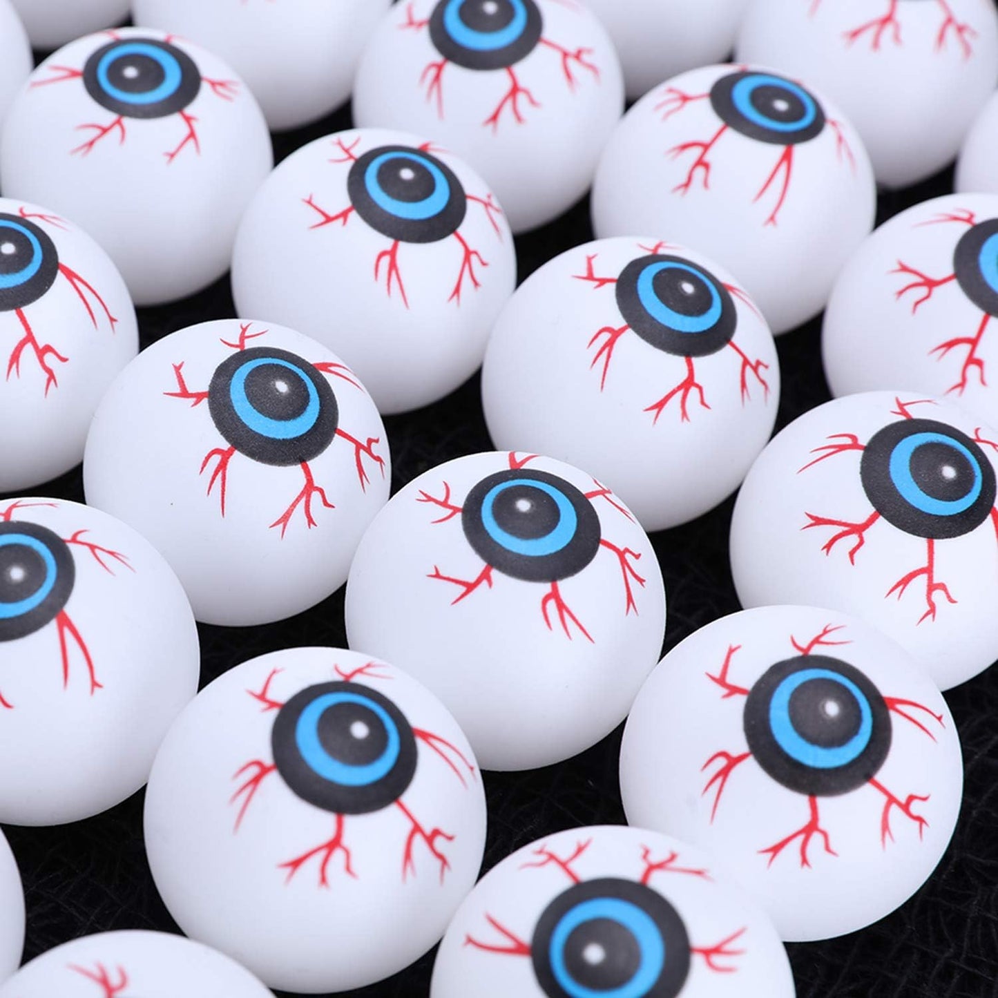 Arjoos | Plastic Halloween Eye Ball - Scary Ping Pong Eye Ball  | Trick or Treat Party Semicircle Eyes for Teenage and Adult Cosplay ( One Pack of 6 Eye Ball) | Halloween Party Supplies
