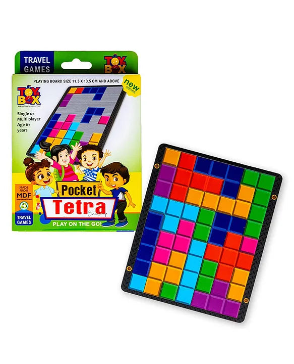 Arjoos | Pocket Tetra Block Puzzle – Colorful Travel-Friendly Puzzle Game for All Ages | Birthday Gifts for Kids - Pack of 1 - ( Ages - 3+ )