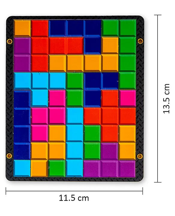 Arjoos | Pocket Tetra Block Puzzle – Colorful Travel-Friendly Puzzle Game for All Ages | Birthday Gifts for Kids - Pack of 1 - ( Ages - 3+ )