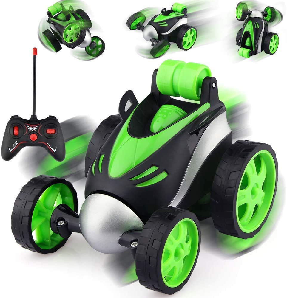 Arjoos | RC Stunt Car for Kids – 360° Rotating Remote Control Car with Flashing Lights & Dual-Sided Driving | High-Speed Electric Toy Car for Boys & Girls | Birthday return Gifts for kids - pack of 1