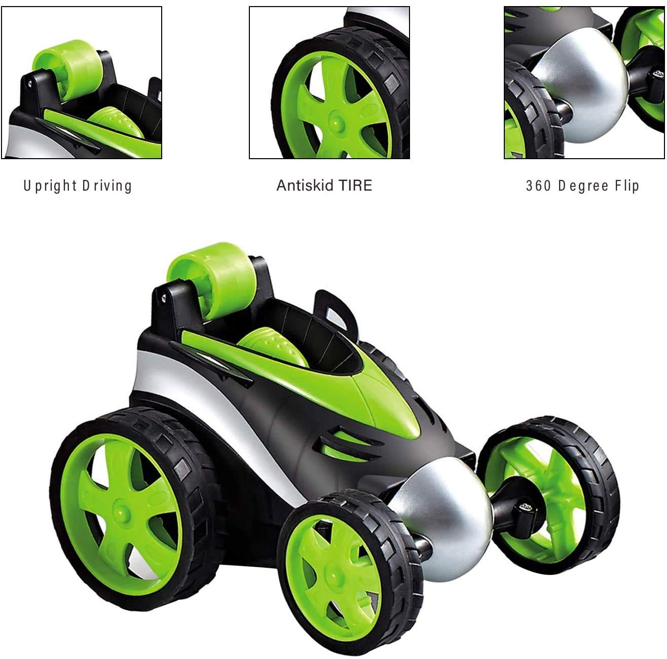 Arjoos | RC Stunt Car for Kids – 360° Rotating Remote Control Car with Flashing Lights & Dual-Sided Driving | High-Speed Electric Toy Car for Boys & Girls | Birthday return Gifts for kids - pack of 1