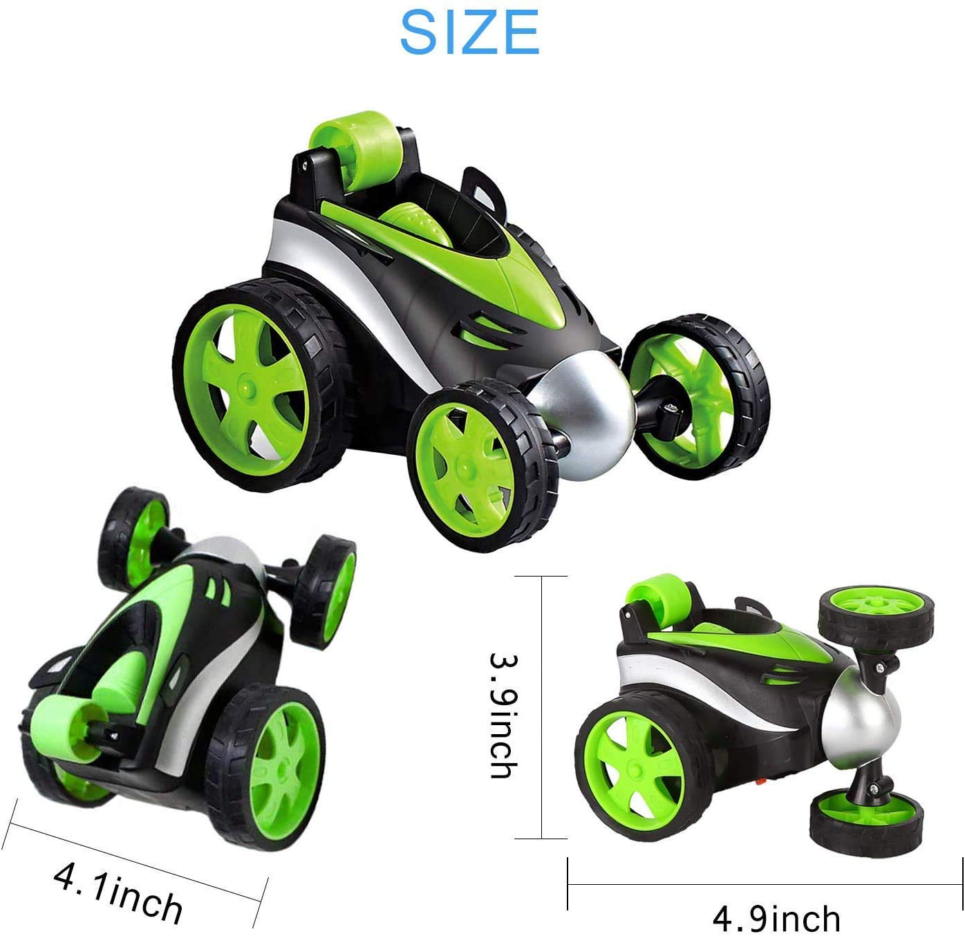 Arjoos | RC Stunt Car for Kids – 360° Rotating Remote Control Car with Flashing Lights & Dual-Sided Driving | High-Speed Electric Toy Car for Boys & Girls | Birthday return Gifts for kids - pack of 1
