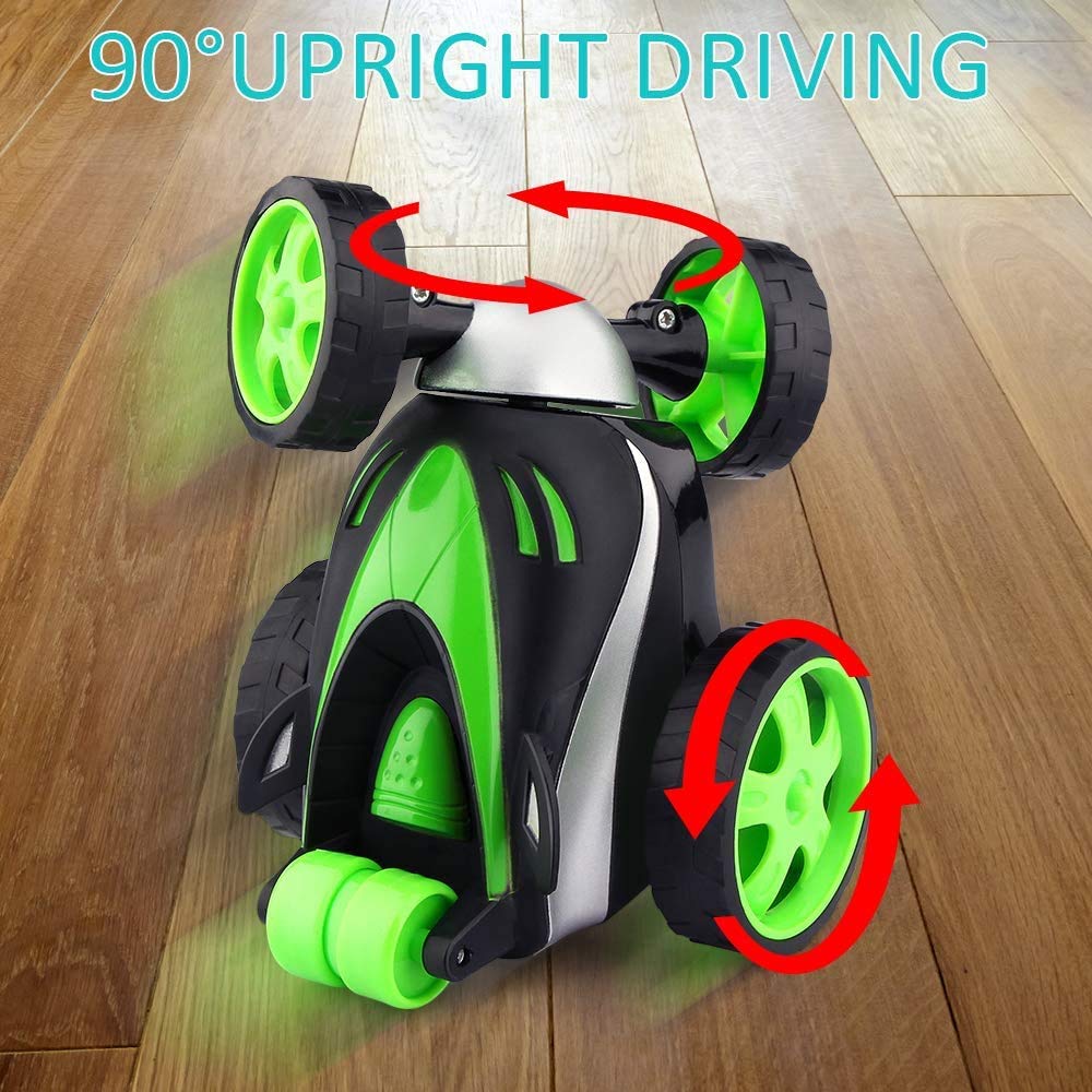 Arjoos | RC Stunt Car for Kids – 360° Rotating Remote Control Car with Flashing Lights & Dual-Sided Driving | High-Speed Electric Toy Car for Boys & Girls | Birthday return Gifts for kids - pack of 1