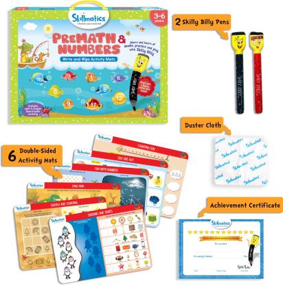 Arjoos | Skillmatics PreMath and Numbers | strong foundation for learning math | 3-6 Years (Multicolour) | Toys for Kids | Both Boys and Girls