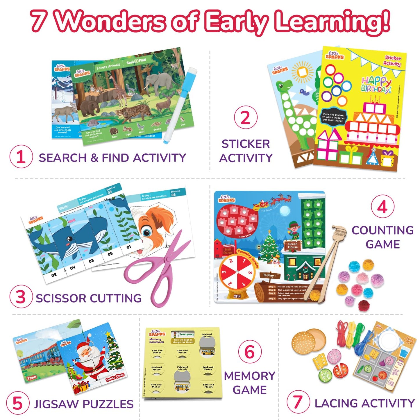 Arjoos | Smart Busy Box - DIY Activity Kit | A Perfect Preschool Educational Kit | Gifts for Girls & Boys | Birthday Gifts for Kids - Pack of 1