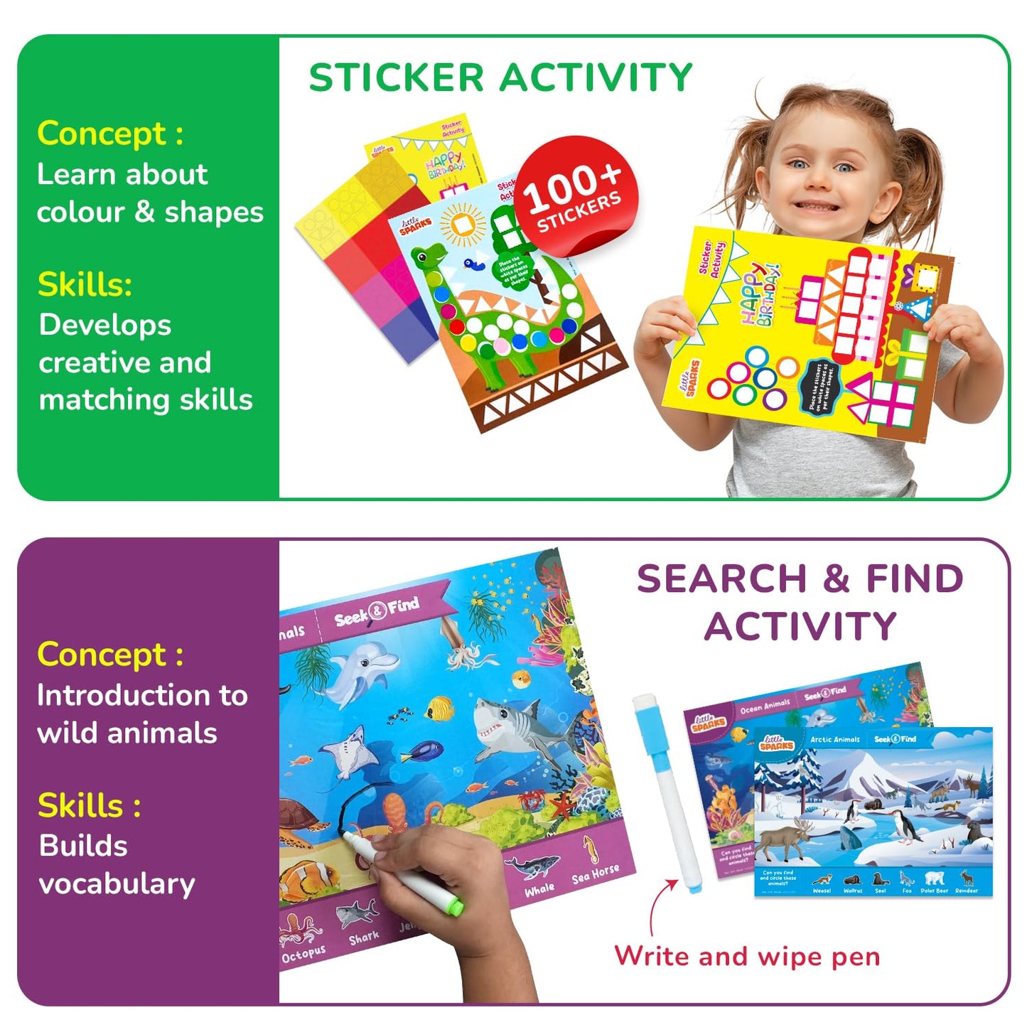 Arjoos | Smart Busy Box - DIY Activity Kit | A Perfect Preschool Educational Kit | Gifts for Girls & Boys | Birthday Gifts for Kids - Pack of 1