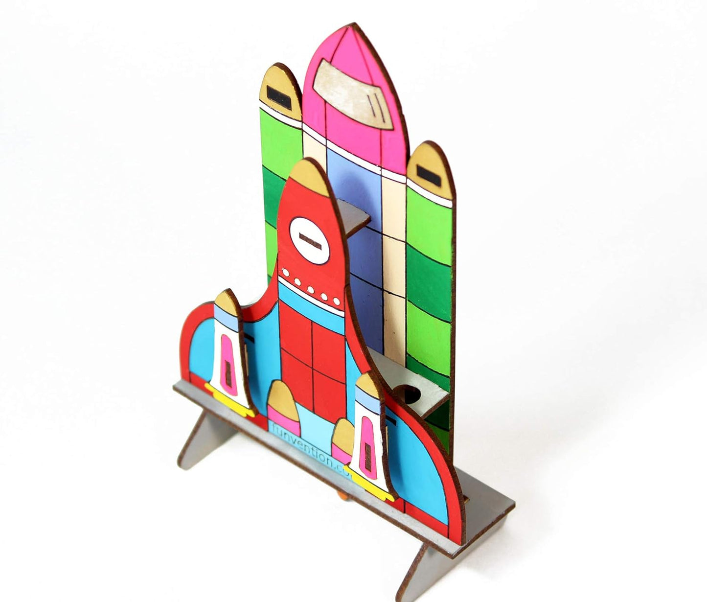 Arjoos | Space Shuttle Pen Stand - 3D Colouring Model | 3D Mechanical DIY Toy | STEM Learning 3D Puzzle Toy -Art, Colouring and Painting Kit | Birthday Gifts for Kids - Age - 5+Years