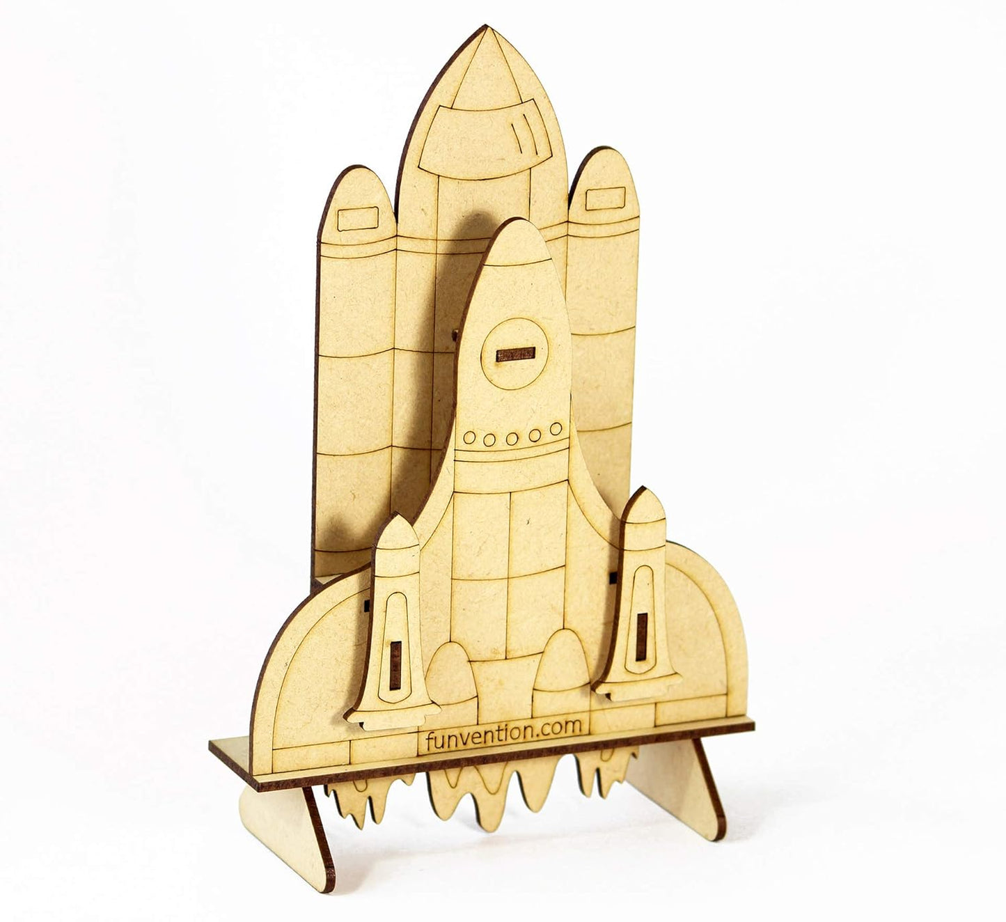 Arjoos | Space Shuttle Pen Stand - 3D Colouring Model | 3D Mechanical DIY Toy | STEM Learning 3D Puzzle Toy -Art, Colouring and Painting Kit | Birthday Gifts for Kids - Age - 5+Years