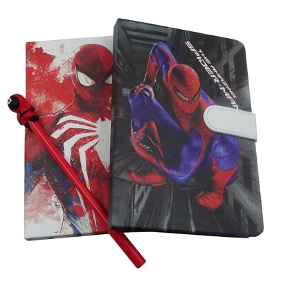 Arjoos |Spider-Man Theme Diary with Magnetic Closure for Kids – Perfect Notebook for Boys and Girls – Great for Writing, Drawing, and Daily Journaling | Return Gifts For Kids - Pack of 1 - ( Multicolour ) .
