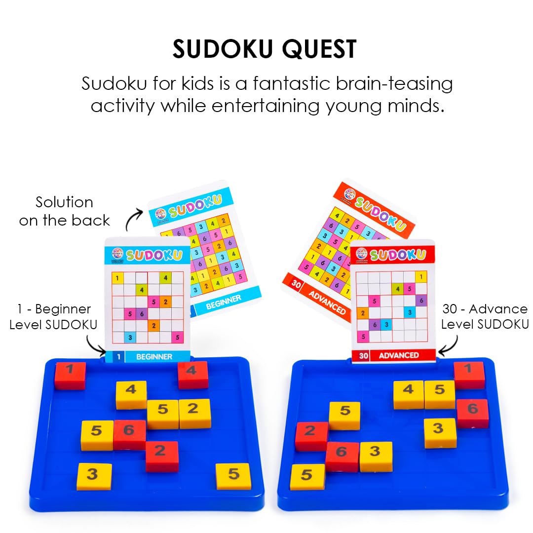 Arjoos | Sudoku Quest | Compact Mind Puzzle Game for Kids & Adults | Travel Board Game | Birthday Gifts for Kids - Pack of 1 - ( Ages - 3+ )