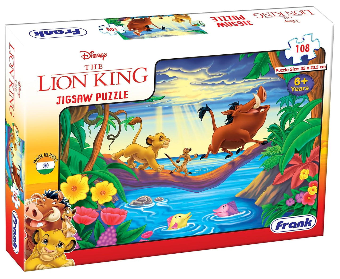 Arjoos | The Lion King Jigsaw Puzzle (108 Pieces) | Fun & Challenging Brain Booster Games | Engaging Puzzle for Focus and Memory - Birthday Gift for Boys & Girls - ( Ages - 6+ )