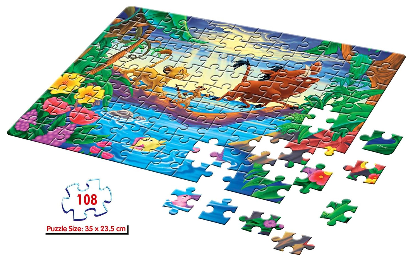 Arjoos | The Lion King Jigsaw Puzzle (108 Pieces) | Fun & Challenging Brain Booster Games | Engaging Puzzle for Focus and Memory - Birthday Gift for Boys & Girls - ( Ages - 6+ )