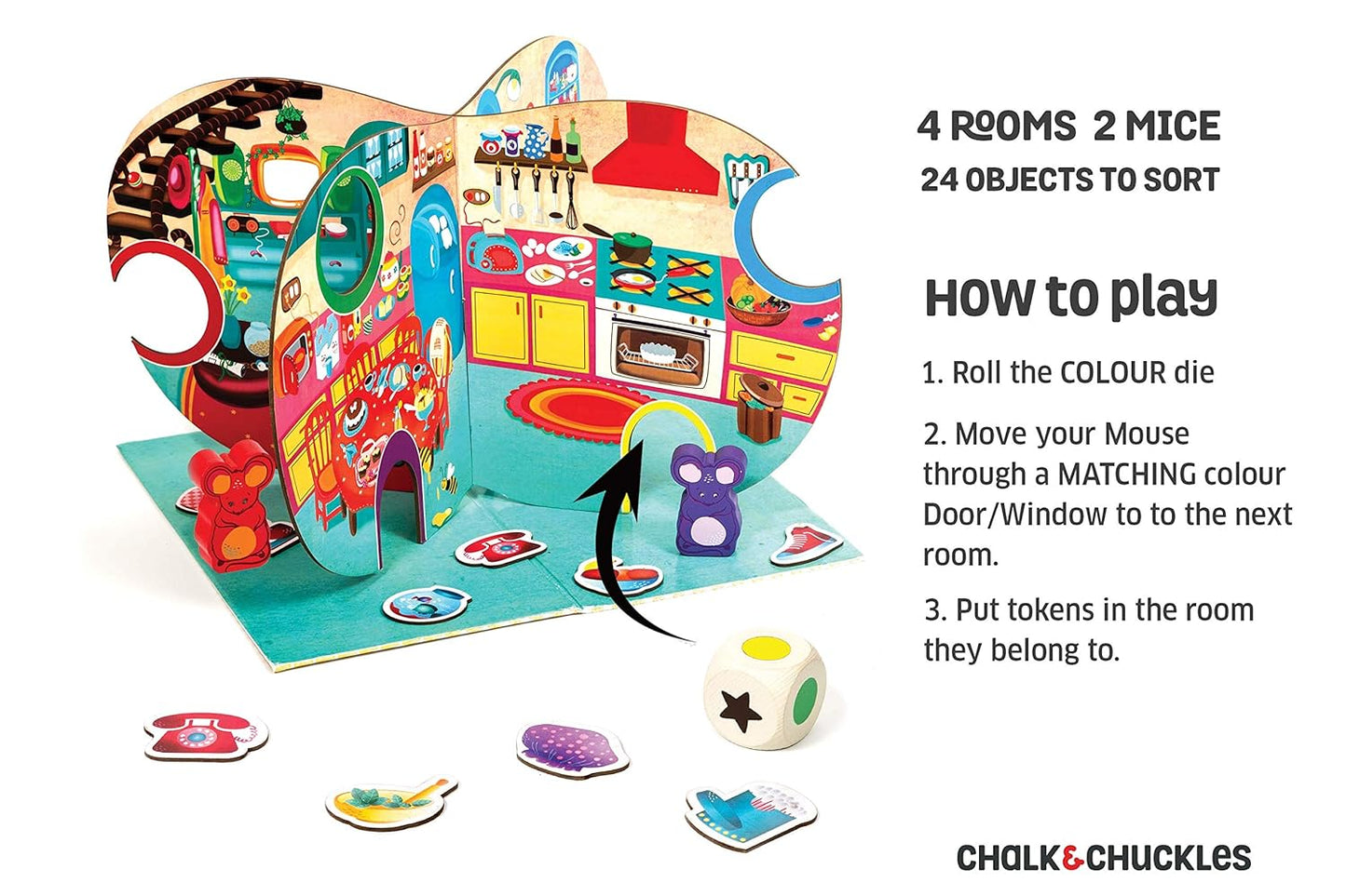 Arjoos | Tidy Up - Educational Board Game | Age 3-6 Years Old | Sorting Game for Kids | free play and later learn | Preschool Learning Toy for Boys and Girls