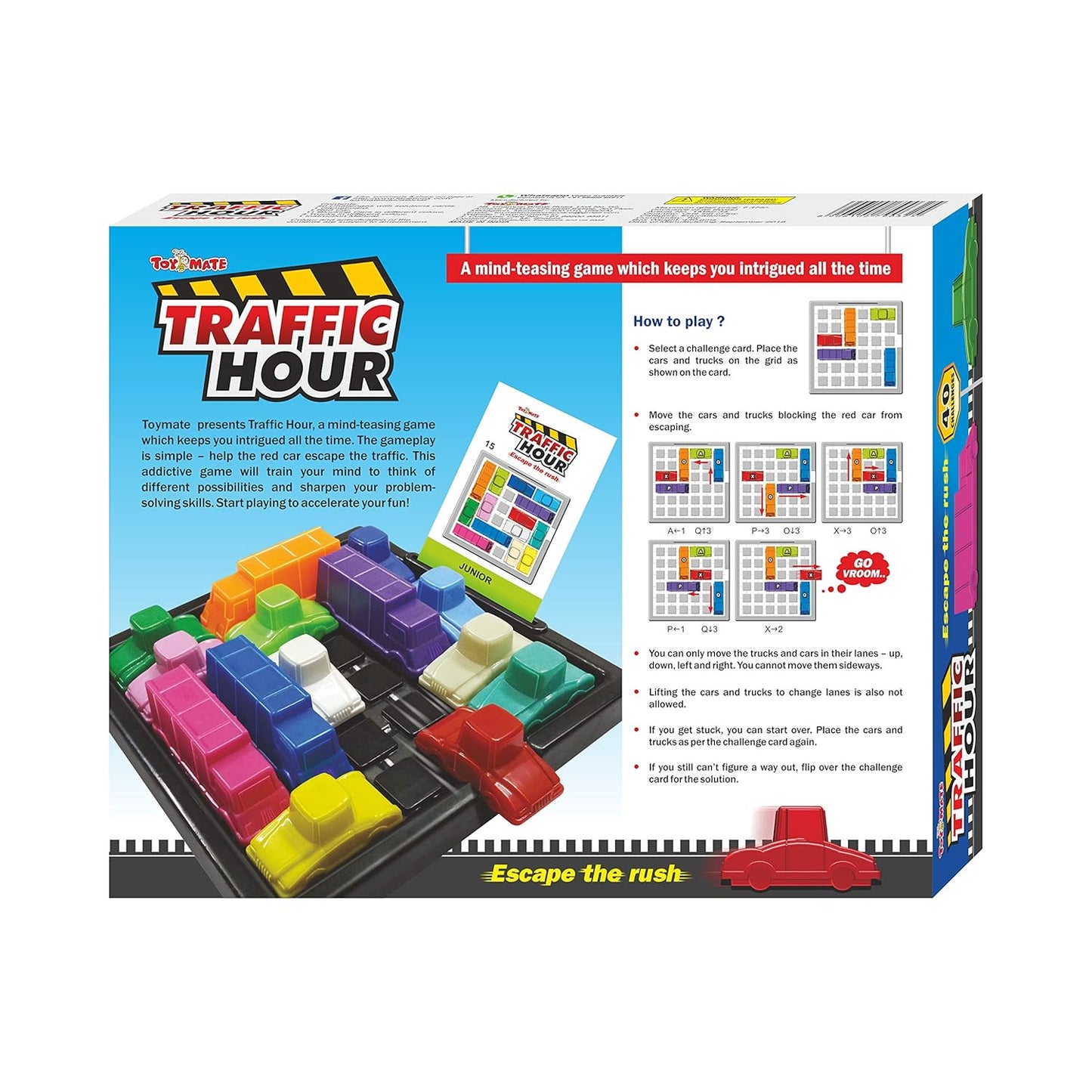 Arjoos | Traffic Hour | 40 Logical Thinking Challenges | A Mind Teasing Rush Hour Puzzle Game for Kids 8 Years & Above | Toy for Boys and Girls