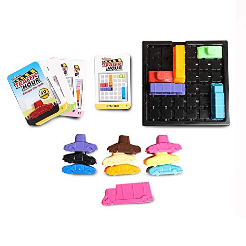 Arjoos | Traffic Hour | 40 Logical Thinking Challenges | A Mind Teasing Rush Hour Puzzle Game for Kids 8 Years & Above | Toy for Boys and Girls