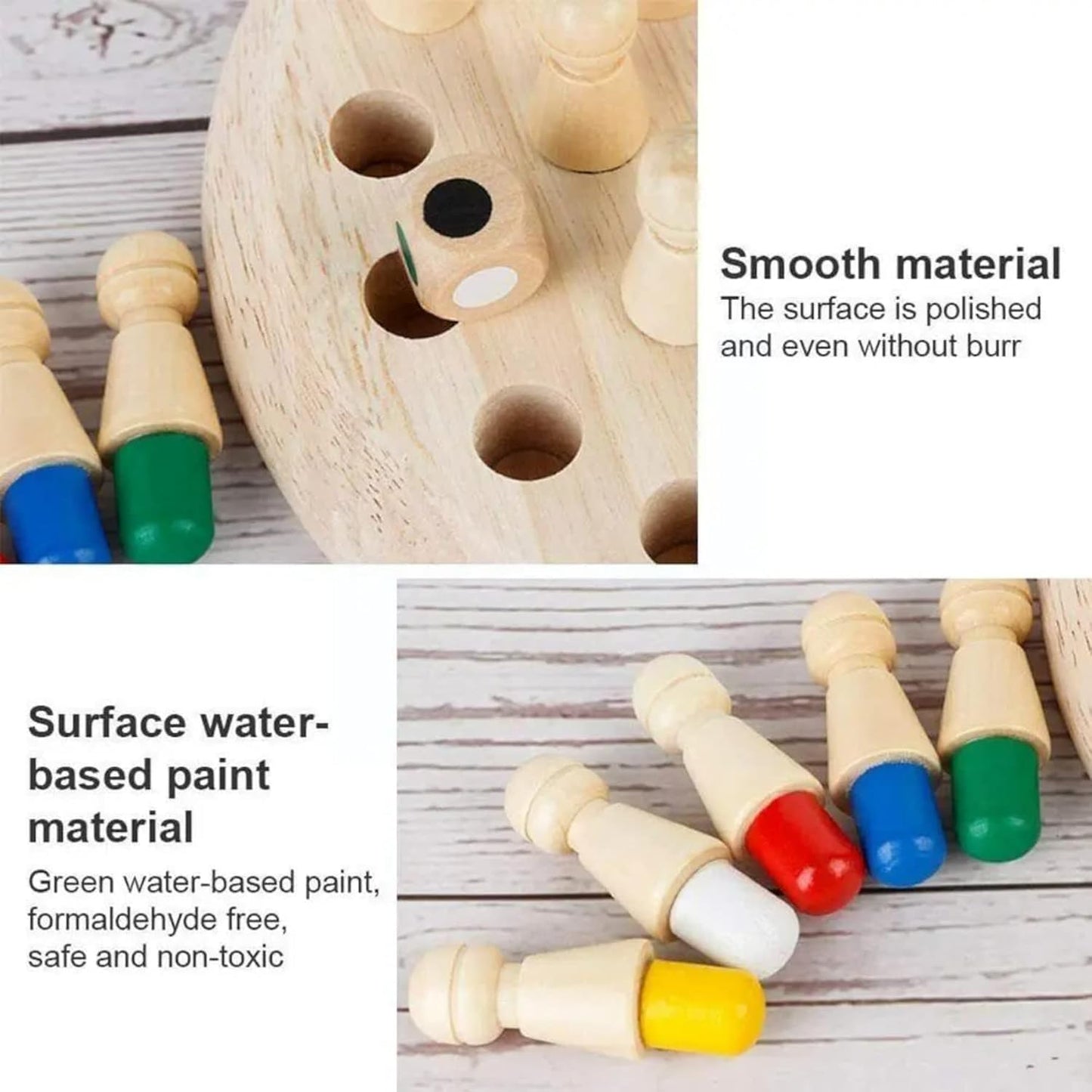 Arjoos | Children Wooden Memory Matchstick Chess Game | Educational Intelligent Logic Game | Brainteaser Kid Intelligence IQ Brain Teaser Game | Birthday Gifts for Kids - Pack of 1 - ( Ages - 3+ )