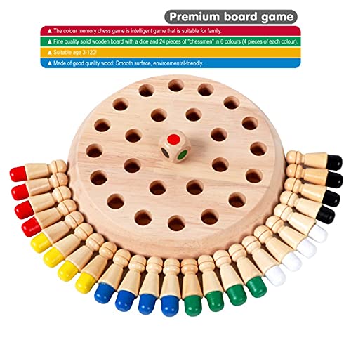 Arjoos | Children Wooden Memory Matchstick Chess Game | Educational Intelligent Logic Game | Brainteaser Kid Intelligence IQ Brain Teaser Game | Birthday Gifts for Kids - Pack of 1 - ( Ages - 3+ )