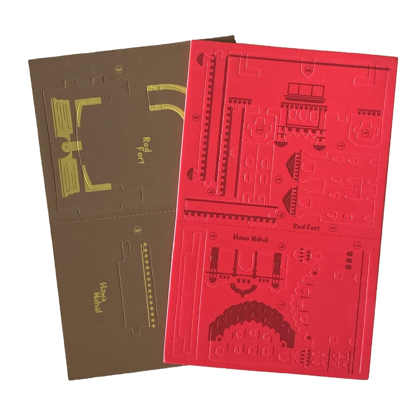 Arjoos | Mapology Monuments of India - Red Fort & Hawa Mahal | Construction Set | Educational Toy for Boys & Girls | Birthday Return Gift for Kids - ( Age 5+ ).