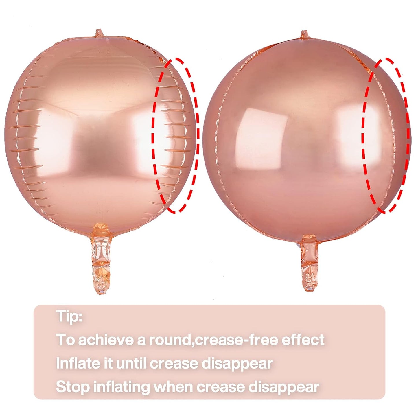 Arjoos | Solid 4D 18 Inch" Silver Gold & Rose Gold Round Foil Balloon , Balloon for Birthday Parties, Celebrations, and Events | Party supplies Kit For Birthday Parties - ( Pack of 1 , Multicolour )
