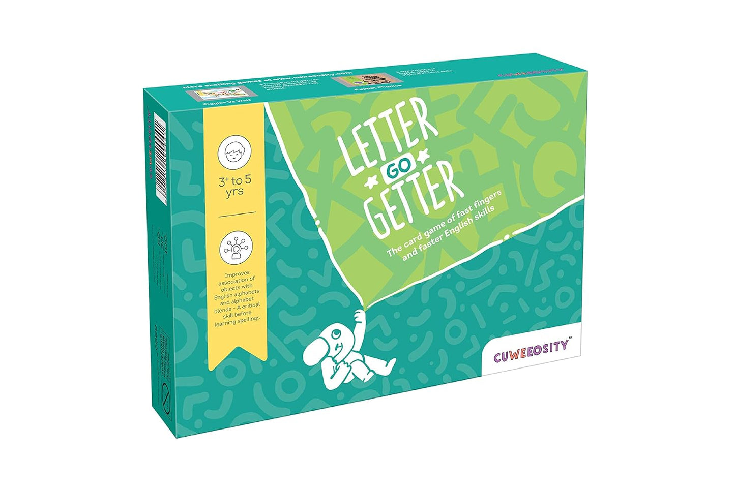 Arjoos | letter go getter learning and educational board game | Fast Thinking Word Games for Teens and Adults Group, Adult Party Games | Birthday Gifts for Kids - Pack of 1 - ( Age - 3+ )