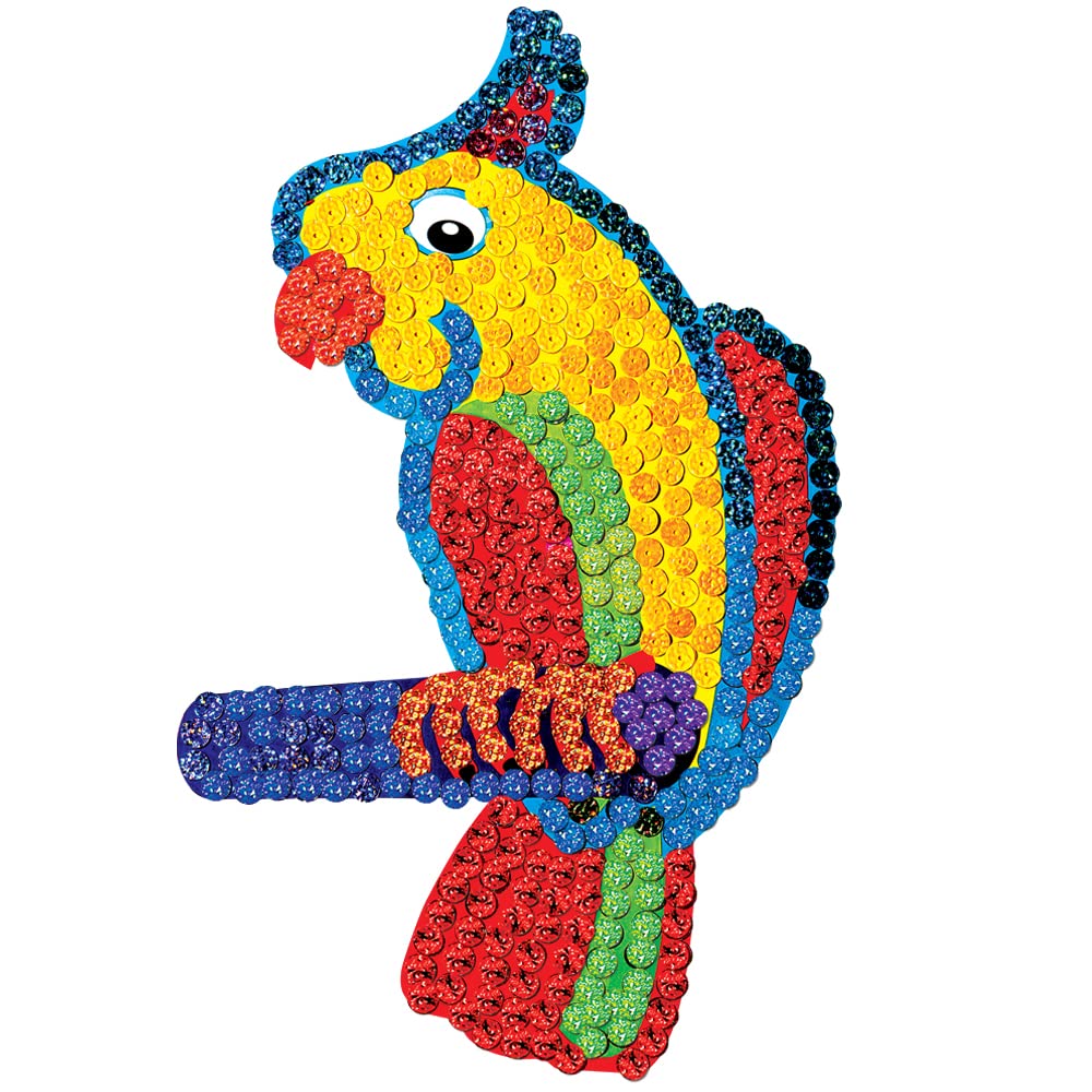 Arjoos | sequin craft pictures - birds | toddler toys games | Art and Craft for 3+ Years Old | Birthday Gifts for Kids - Age - 3+Years