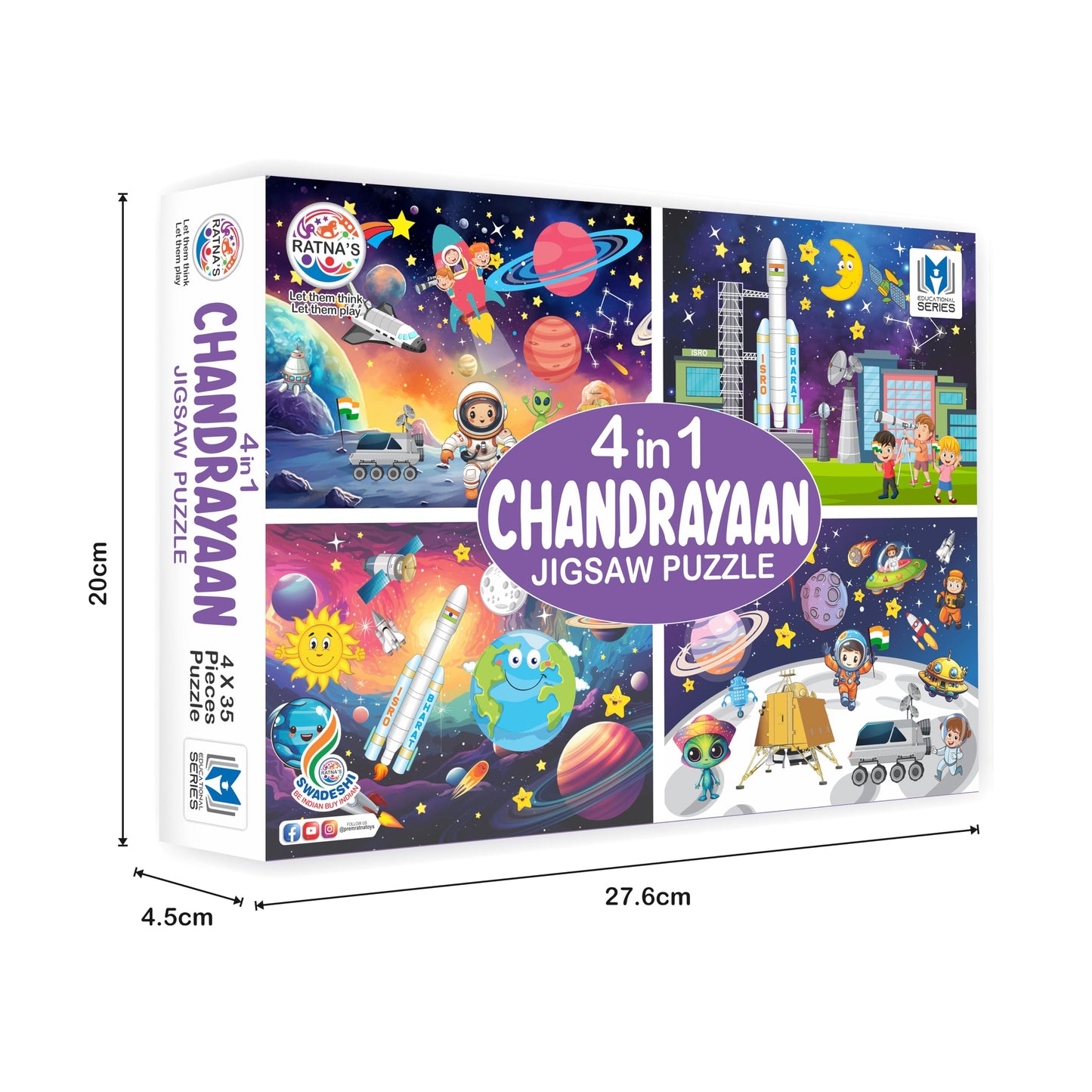 Arjoos | Chandrayaan-3 Little Jigsaw Puzzle for Kids 3+ Years | For Both Boys And Girls | Return Gift For Kids - ( Pack of 1 , Multicolour )