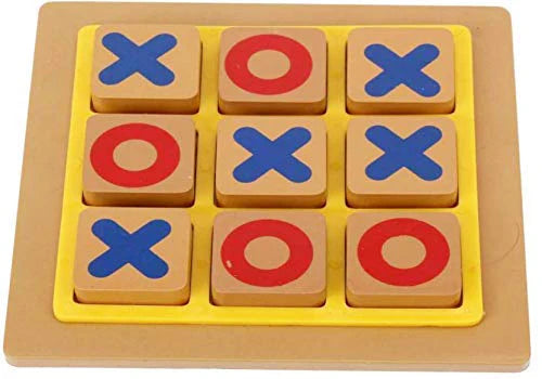 Arjoos | Classic Tic Tac Toe Toy Game Zero and Cross Game (Tic Tac Toe Game) for Adult, Kids Game | Birthday Gifts for Kids - Pack of 1