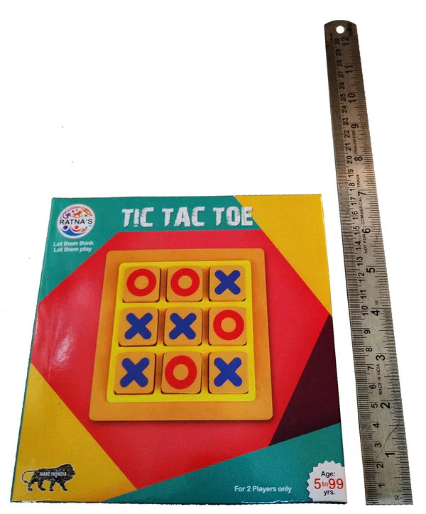 Arjoos | Classic Tic Tac Toe Toy Game Zero and Cross Game (Tic Tac Toe Game) for Adult, Kids Game | Birthday Gifts for Kids - Pack of 1