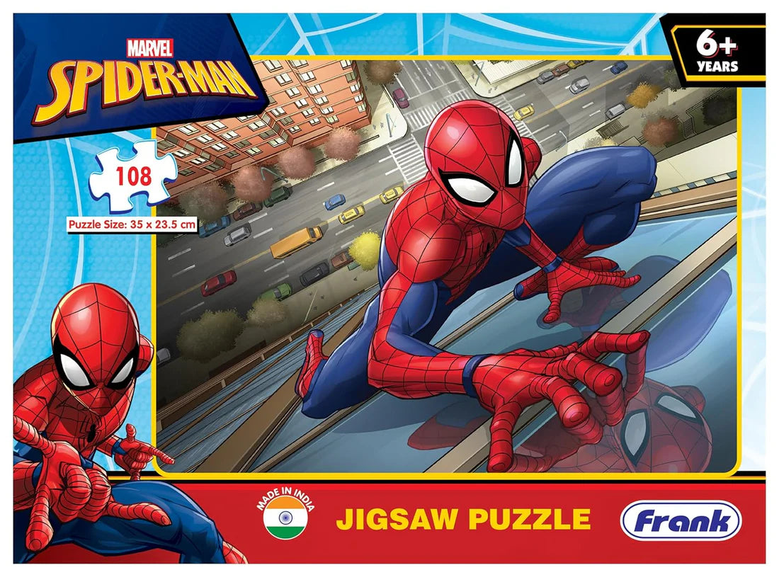 Arjoos | Marvel Spider-Man Jigsaw Puzzle (108 Pieces) for Kids Above 6+ Years