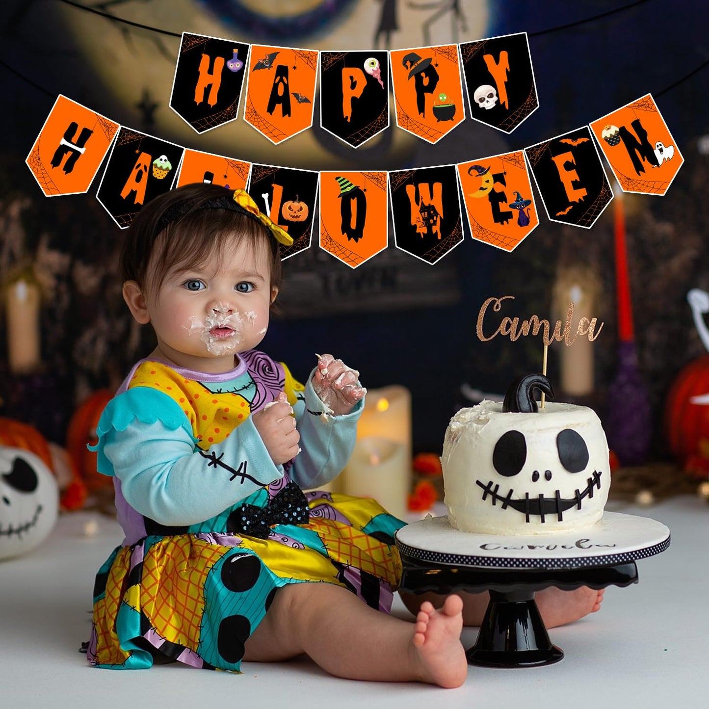 Arjoos | Happy Halloween Banner - Halloween Party Decorations Banner