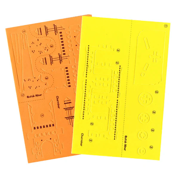 Arjoos | Imagimake - Mapology Monuments of India Charminar and Qutub Minar Construction Set | Birthday Gifts for Kids - Pack of 1