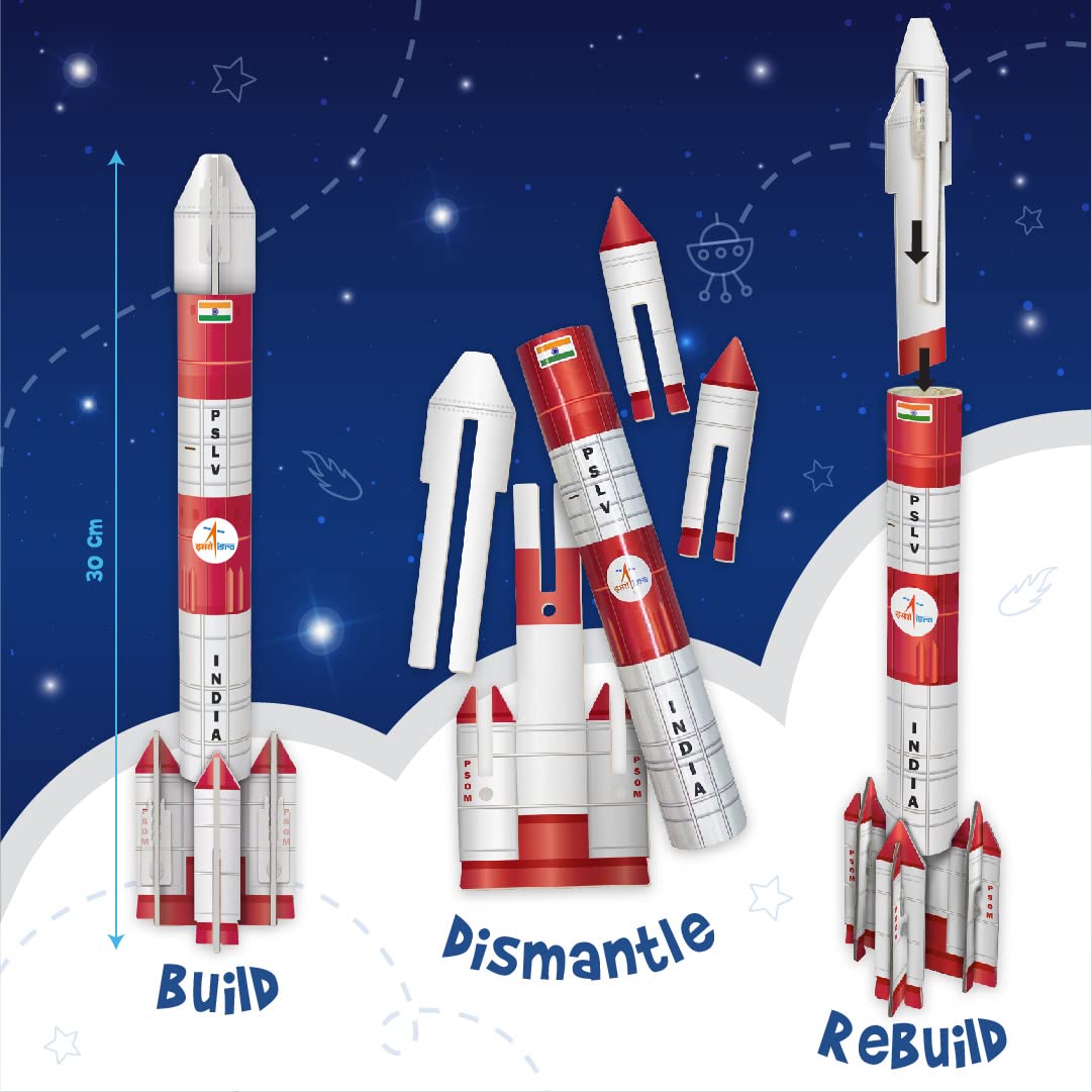 Arjoos | Mapology Mission Mangalyaan | Astronaut Toy | Isro Rocket Model & Satellite | 3D Puzzles | Educational Toys For Kids | Gifts for 5 Year Old Boy & Girl Ages 5+ .