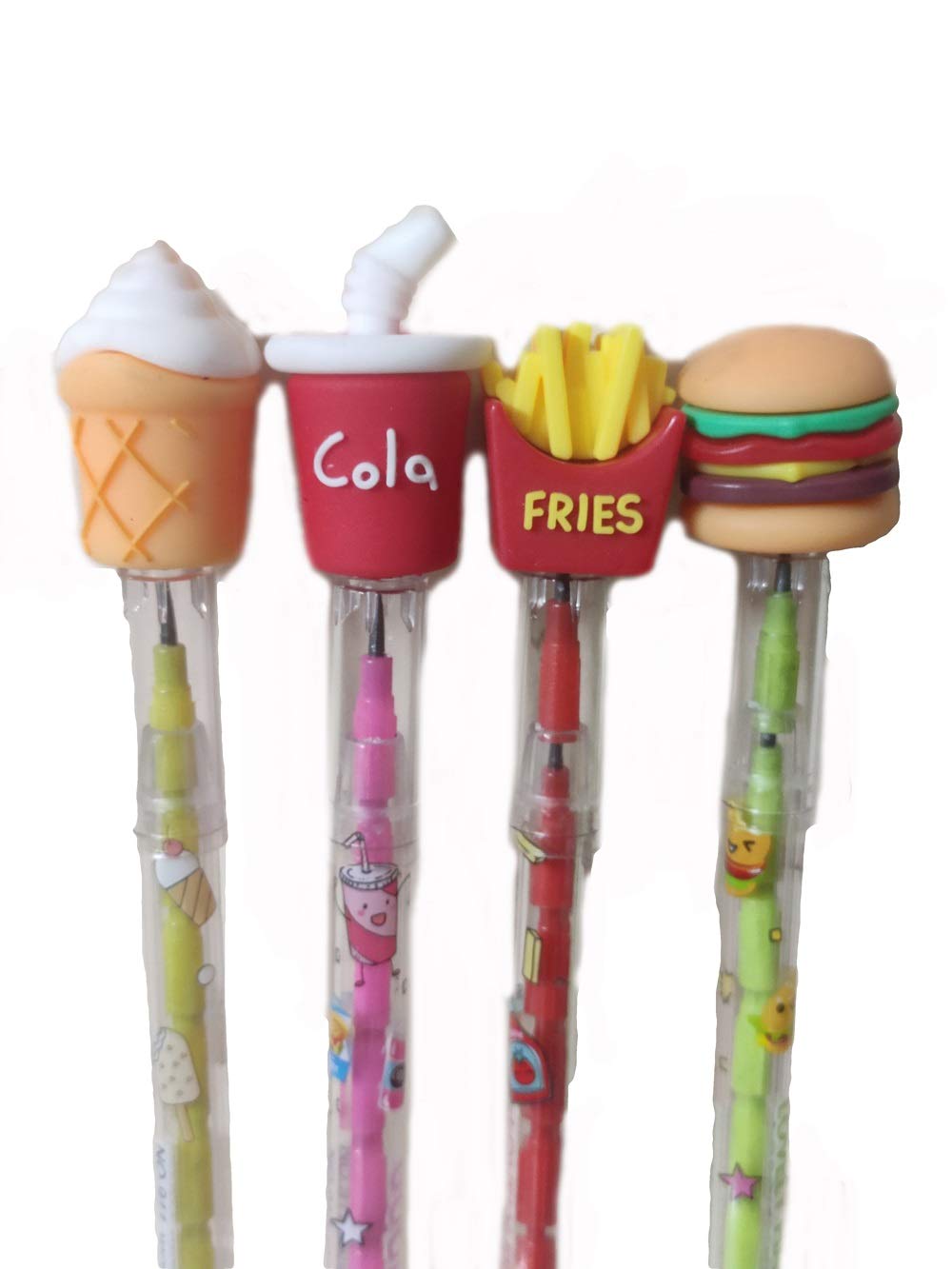 Arjoos | Junk Food Fancy Pencils Push Pencils for Kids , ( Pack Of 12)
