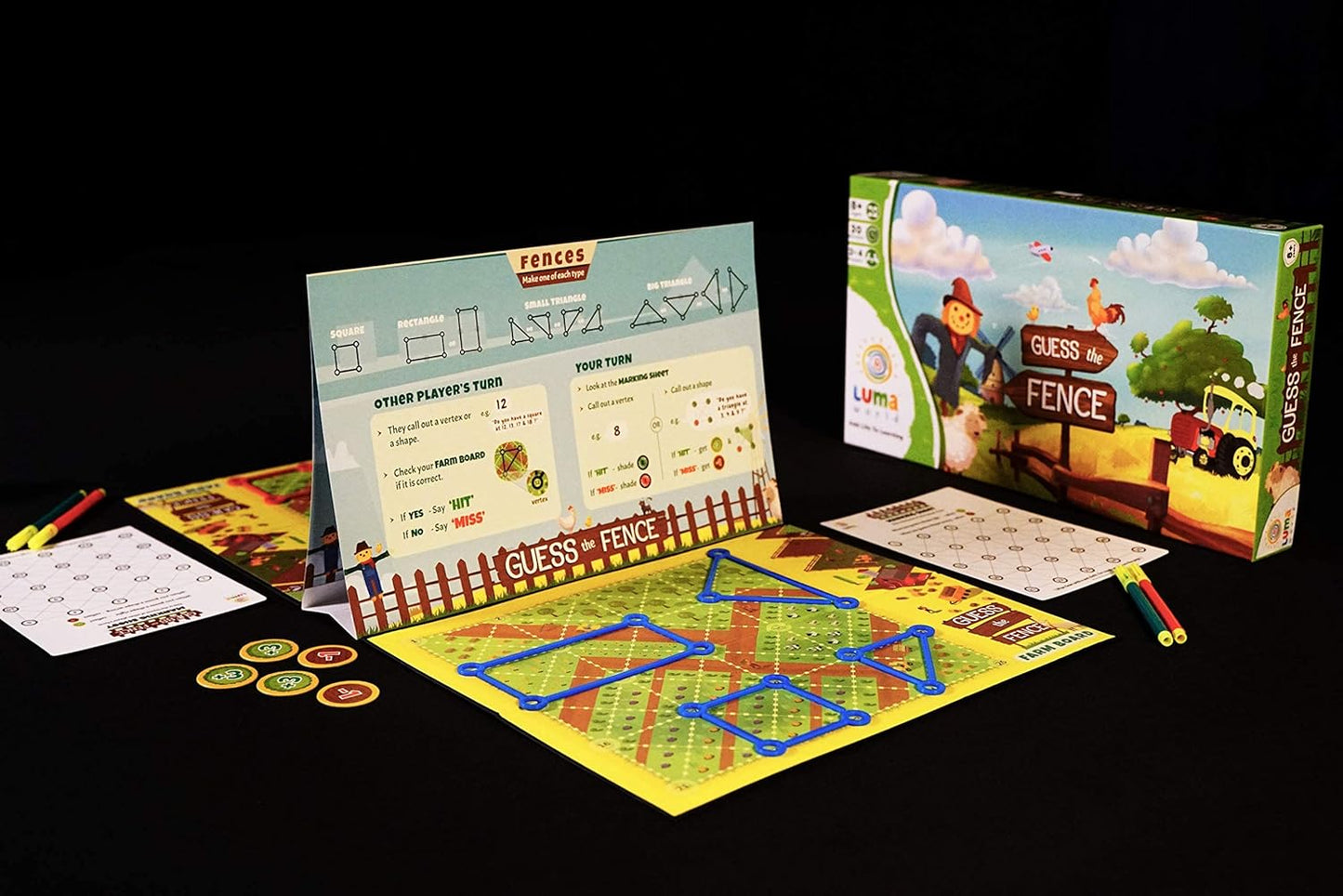 Arjoos | Guess The Fence - ADD LIFE TO LEARNING | Educational Board Game | 30 Min Game and 2-4 Players | Gift For Boys & girls | Age-8+ Years .