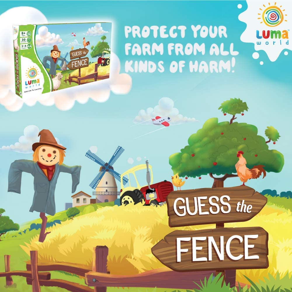 Arjoos | Guess The Fence - ADD LIFE TO LEARNING | Educational Board Game | 30 Min Game and 2-4 Players | Gift For Boys & girls | Age-8+ Years .