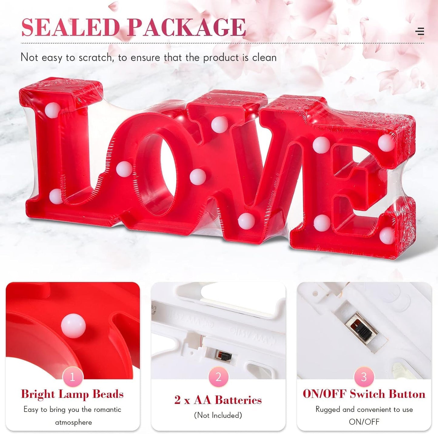 Arjoos | Love Led Marquee Light | Light Decoration for Proposal