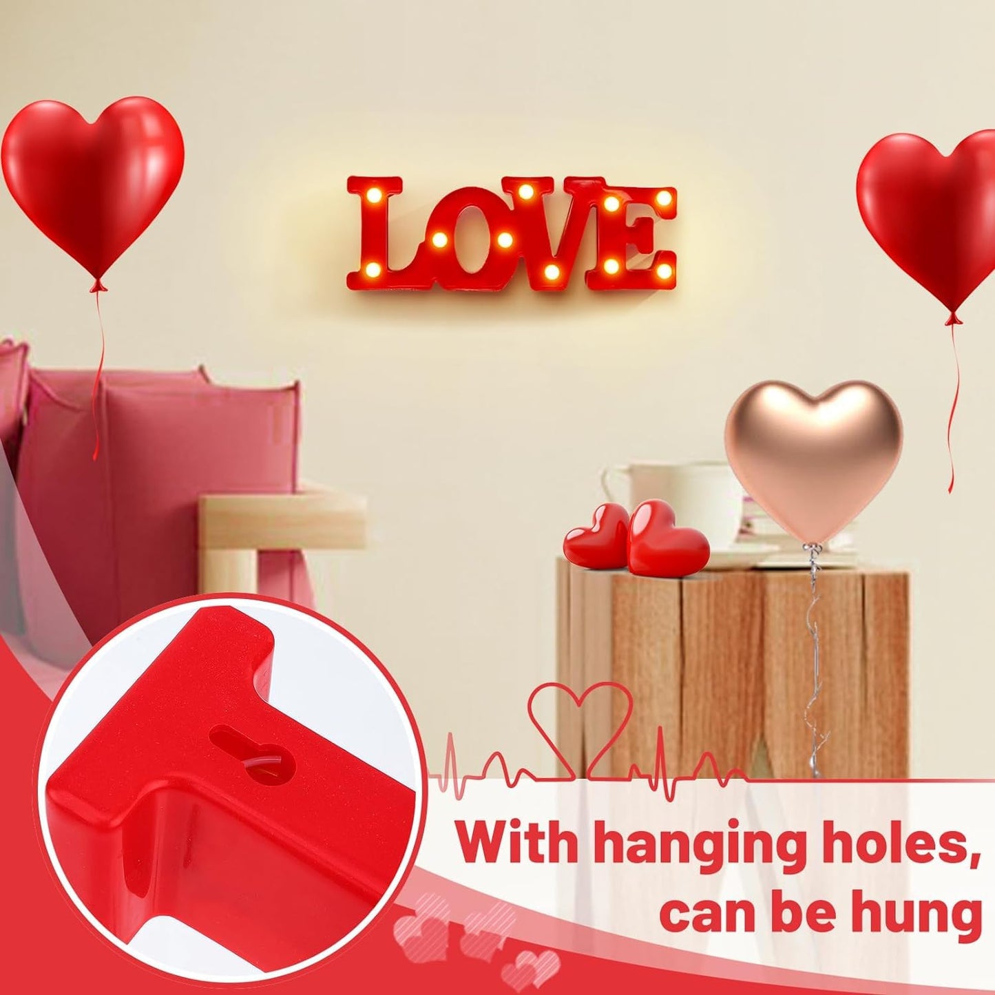 Arjoos | Love Led Marquee Light | Light Decoration for Proposal