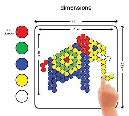 Arjoos | Magnetic Puzzles : Circles with 250 colorful magnets | magnetic board | 100 puzzles and display stand | Gift For Boys And Girls