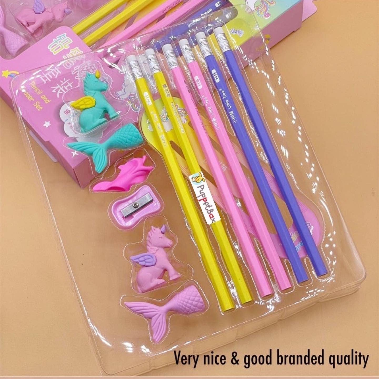 Arjoos | Unicorn Dream Pencil and Erasers Stationary Kit