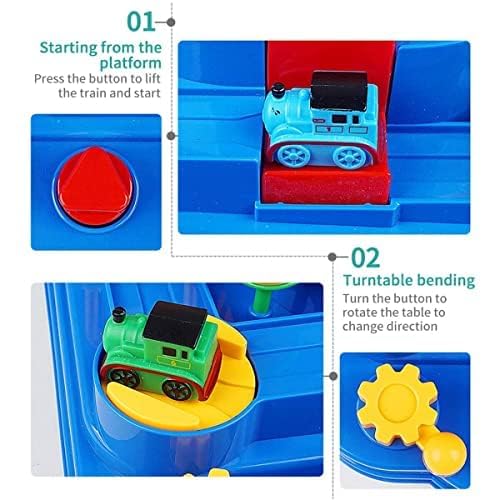 Arjoos | Race Train Track Adventure Toys for Toddlers Vehicle Playsets- Educational Rail Car Toys for Kids