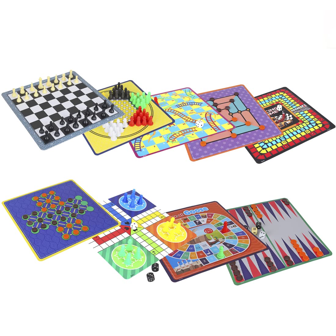 Arjoos | SKOODLE Quest Centurion 5 Double Sided 100 Classic Family Board Games - 3+Years , Multicolor .
