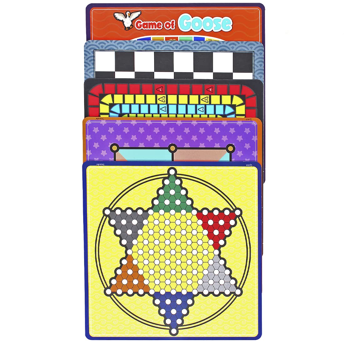 Arjoos | SKOODLE Quest Centurion 5 Double Sided 100 Classic Family Board Games - 3+Years , Multicolor .