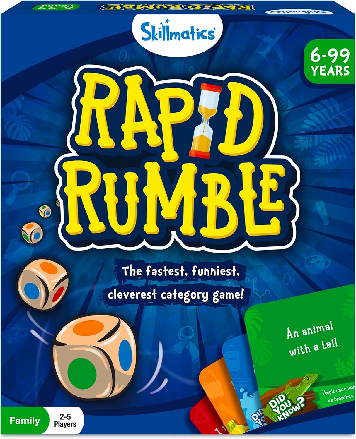 Arjoos Skillmatics Board Game Rapid Rumble Fun for Family Game Night Educational Toy Card Game for Kids Gifts for Boys Girls (age 6+
